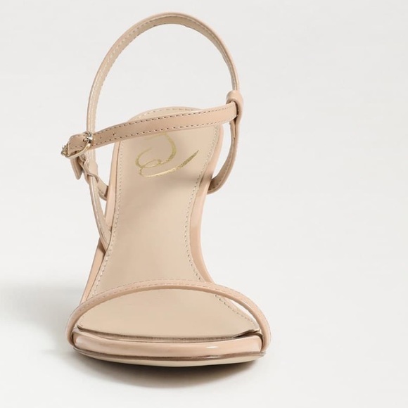 NWT SAM EDELMAN” Doran “ Strappy Open Toe Patent Leather Stiletto Heels Sandals - Picture 5 of 15